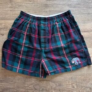 90s Disney Store Eeyore Medium Plaid Boxer Shorts Pajama Sleepwear‎ Loungewear